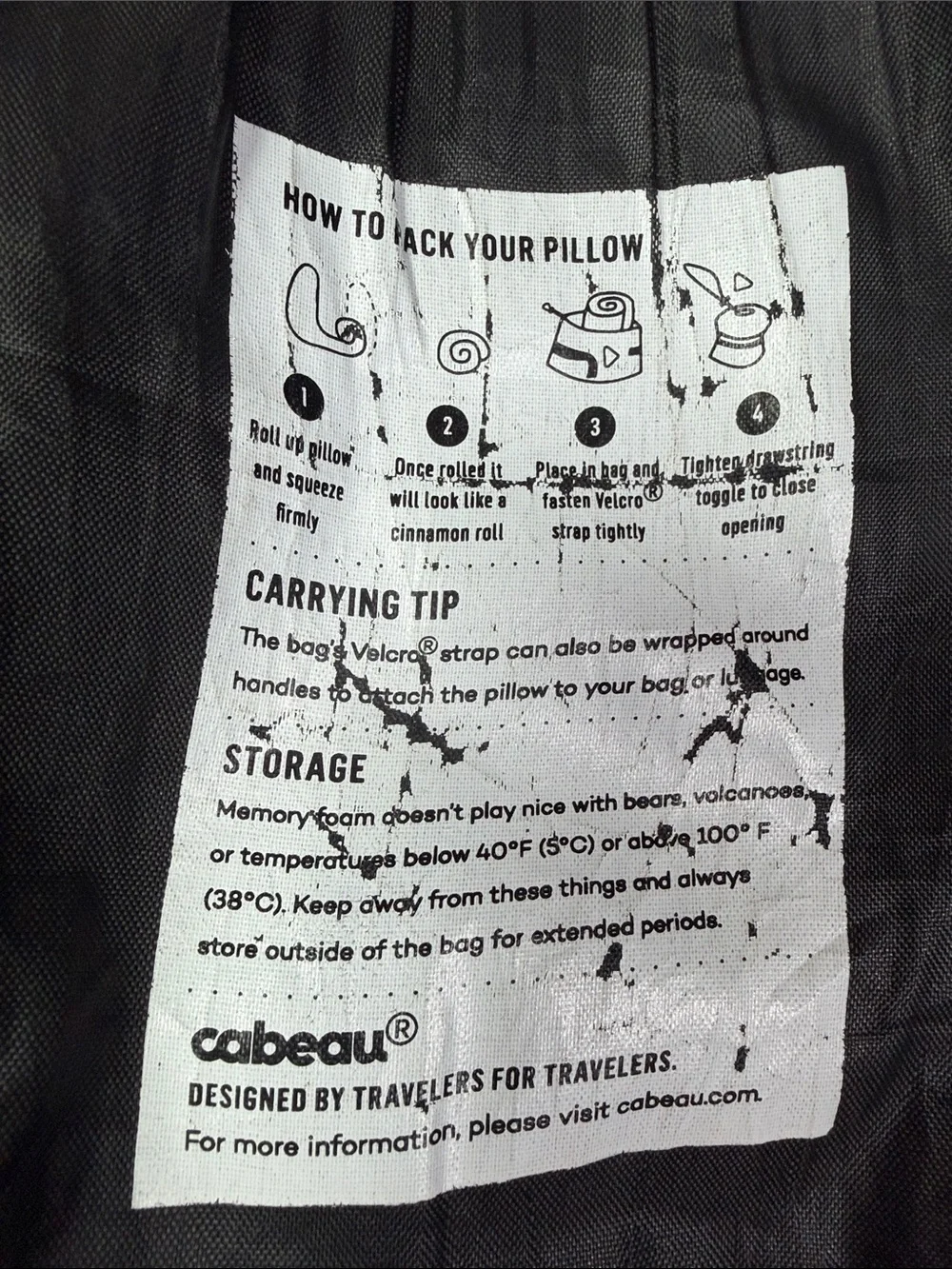 Cabeau Evolution Neck Airline Pillow Memory Foam Stuff Sack Airport Travel